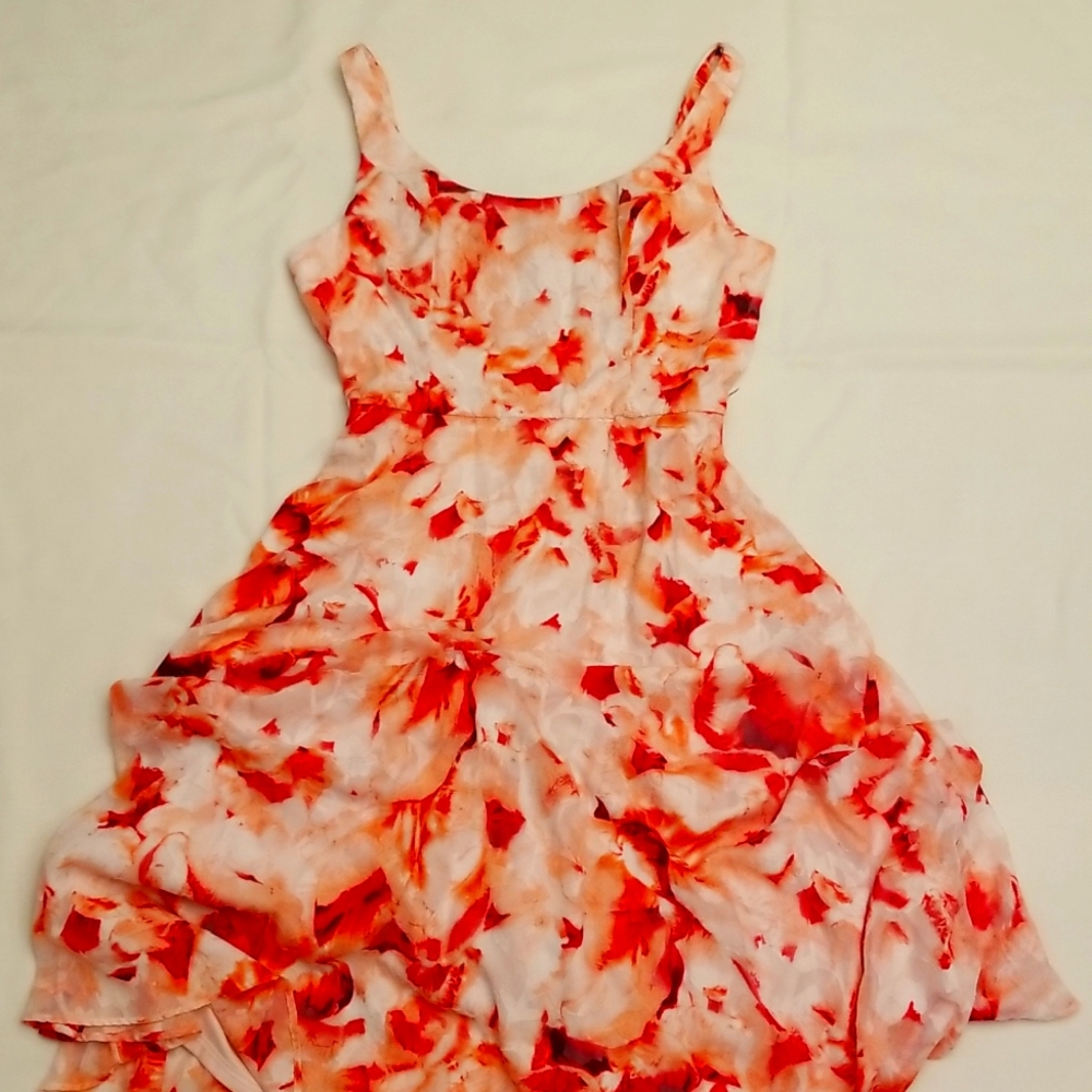Floral dress by Carmen Marc Valvo knee length size 8